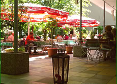 Gartenterrasse des Park-Restaurant bei Stuttgart